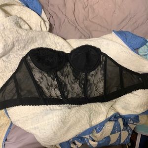 34C Black Nasty Gal Corset Bra